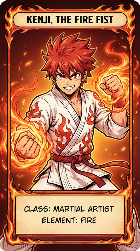 社区粉丝创作烈焰拳师同人画